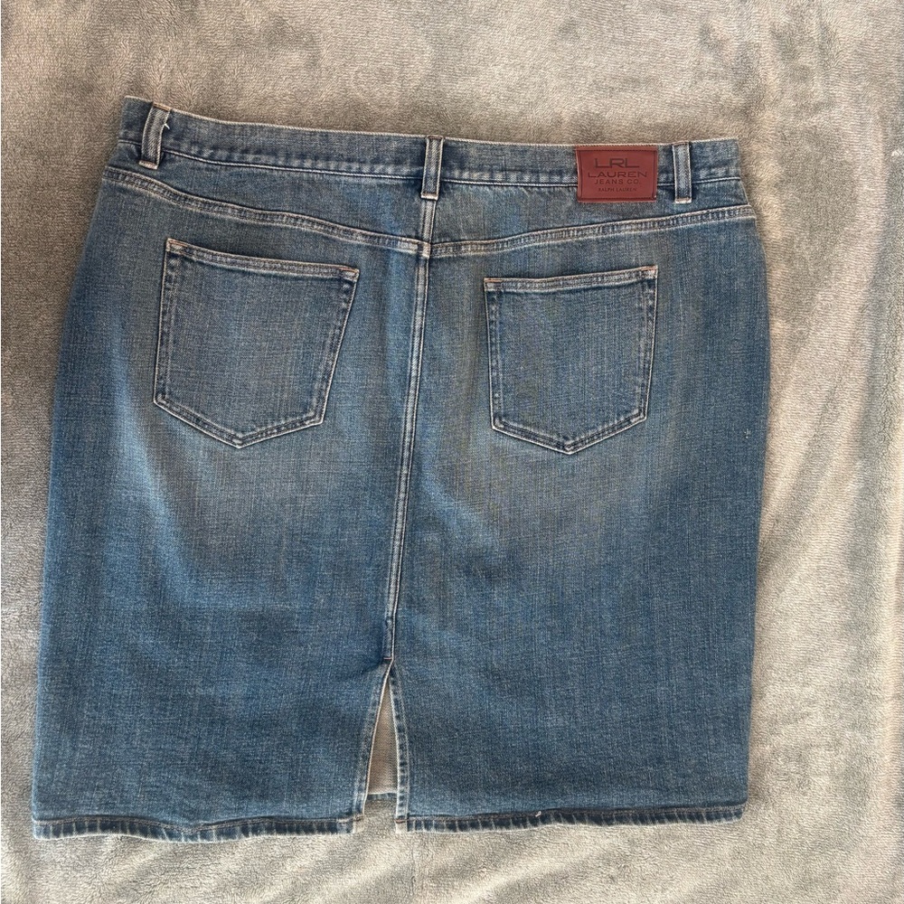 Lauren Ralph Lauren Indigo Denim Midi Skirt